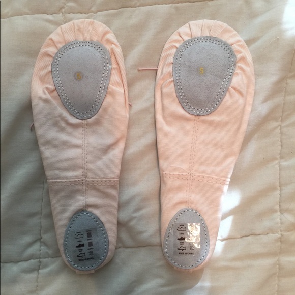 Silky Toes Ballet Dance Slipper Shoes Big Kid Canvas + Suede Split Sole Pink NEW - Picture 7 of 9